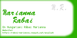 marianna rabai business card